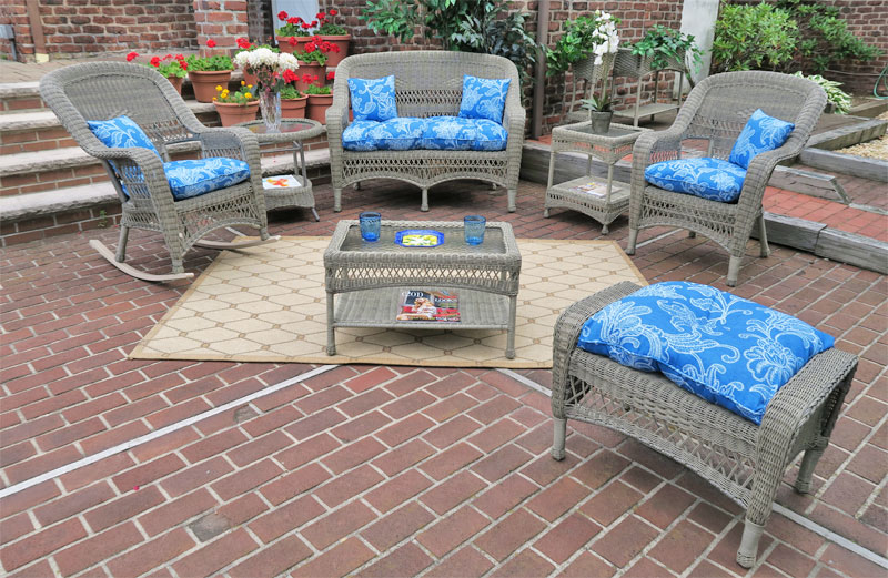 Resin Wicker Patio Furniture, Driftwood Bel Aire