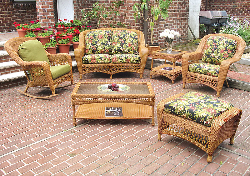 Golden Honey Palm Springs Resin Wicker Furniture Sets
